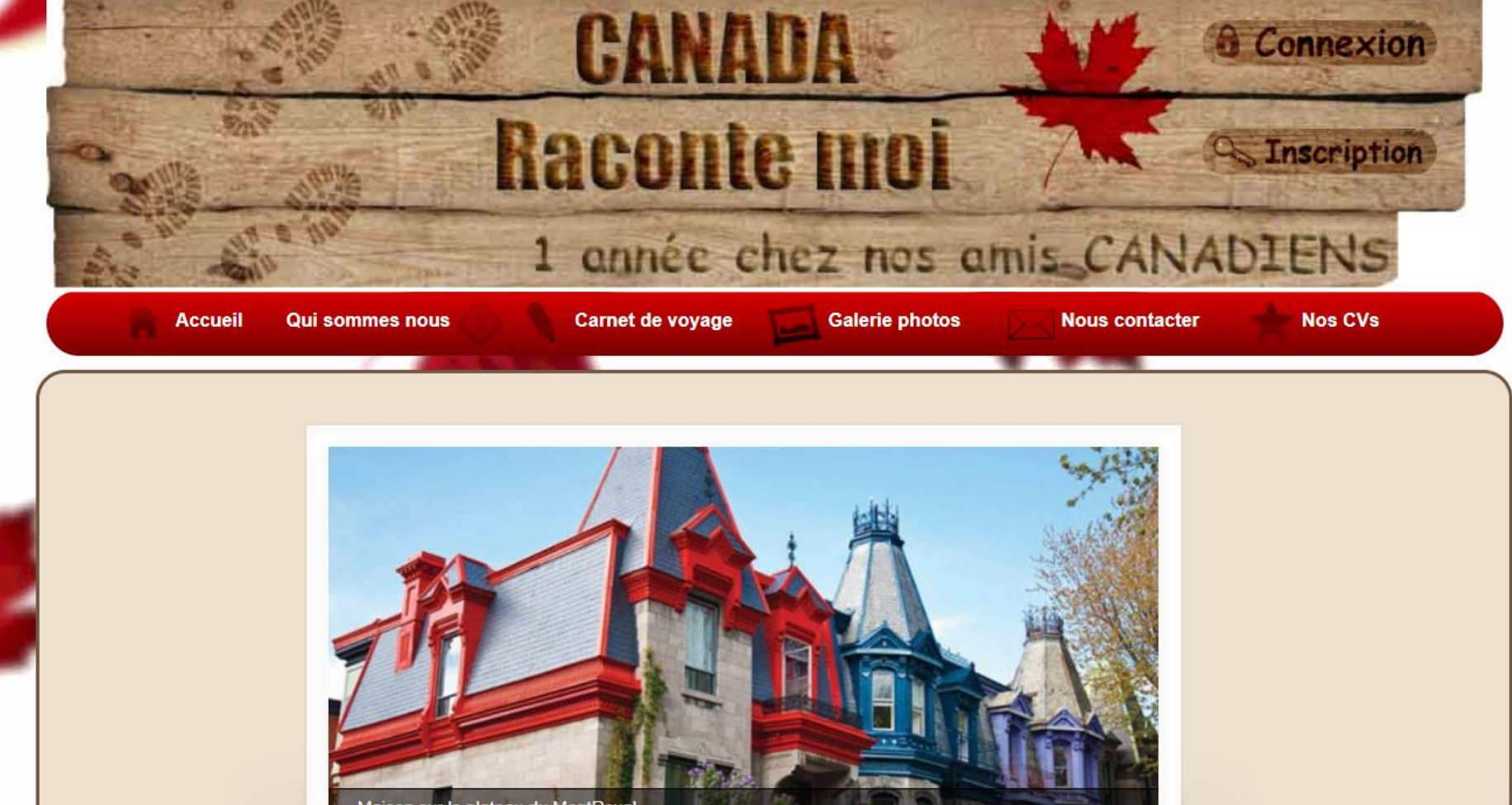 Screen shot site web canada-raconte-moi.fr